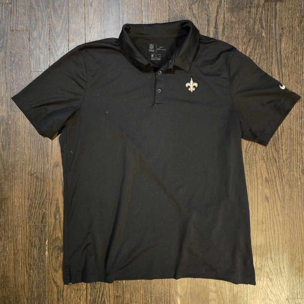New Orleans Saints NFL Nike Dri-fit Black Nike Men's Polo Shirt